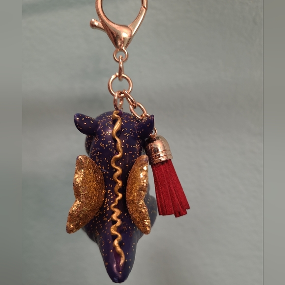 TY Beanie Boos - Mini Boo Collectible Clips - SAFFIRE the Dragon 2" red tassle - Picture 2 of 7